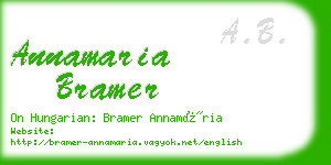 annamaria bramer business card